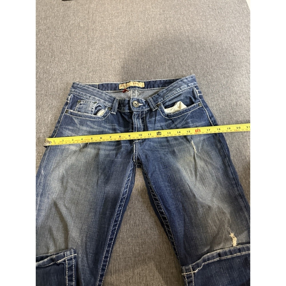 BKE Buckle Kate Stretch Distressed Bedazzled Pockets Low Rise Women Jeans Sz 28 - Picture 7 of 16